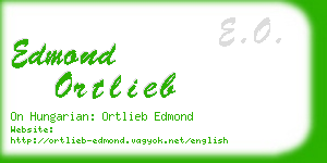 edmond ortlieb business card